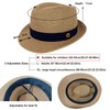 HEYANN Womens Mens Kids Girls Fedora Straw Hat Panama Short