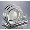 Ezprotekt Bamboo Wooden Plate Racks Dish Stand Holder, Dish Drainer