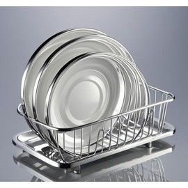 Ezprotekt Bamboo Wooden Plate Racks Dish Stand Holder, Dish Drainer Rack for Dish/Plate/Bowl/Cup/Pot Lid, CompactOrganizer Holder for Kitchen