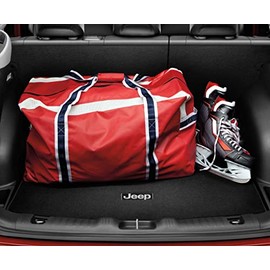 Mopar 82214650AB Carpet Cargo Mat Carpet Cargo Mat, Black, 36 oz. tufted nylon, Jeep logo. Cargo Mat covers cargo load floor protecting the vehicle carpet