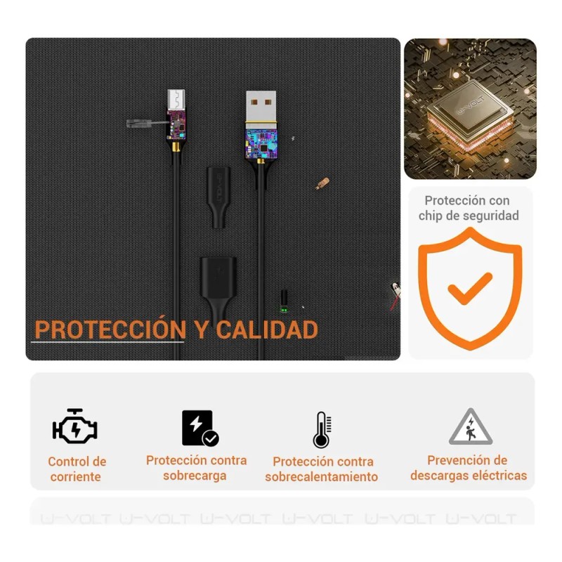 Pack de 10 Cables USB a Micro USB (V8) de