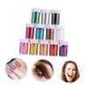 TEHAUX 12pcs Nail Art Powders Colors Glitter Sequins Manicure Glitter
