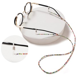 ZARSIO 2PCS Beaded Eyeglass Chains for Women, Glasses Strap Holder Chain Sunglass Holder Strap Around Neck
