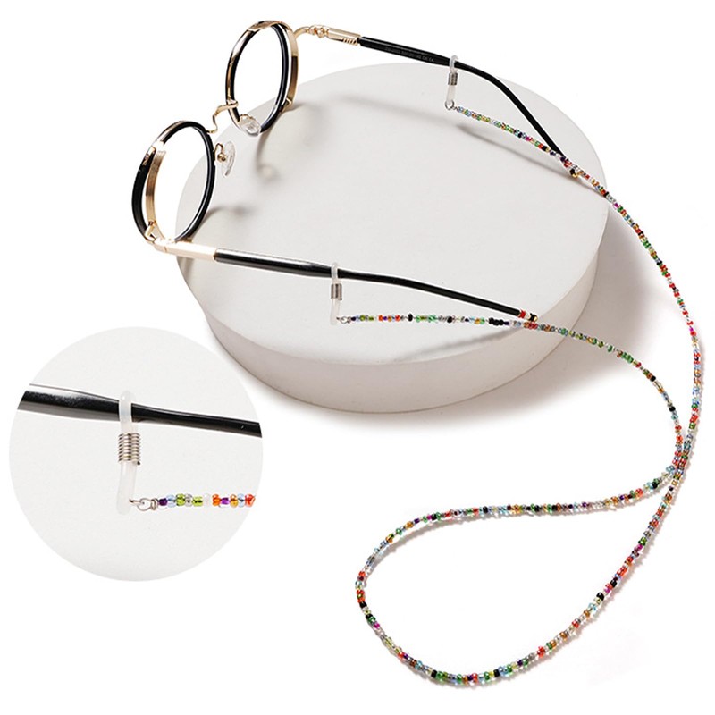 ZARSIO 2PCS Beaded Eyeglass Chains for Women, Glasses Strap Holder