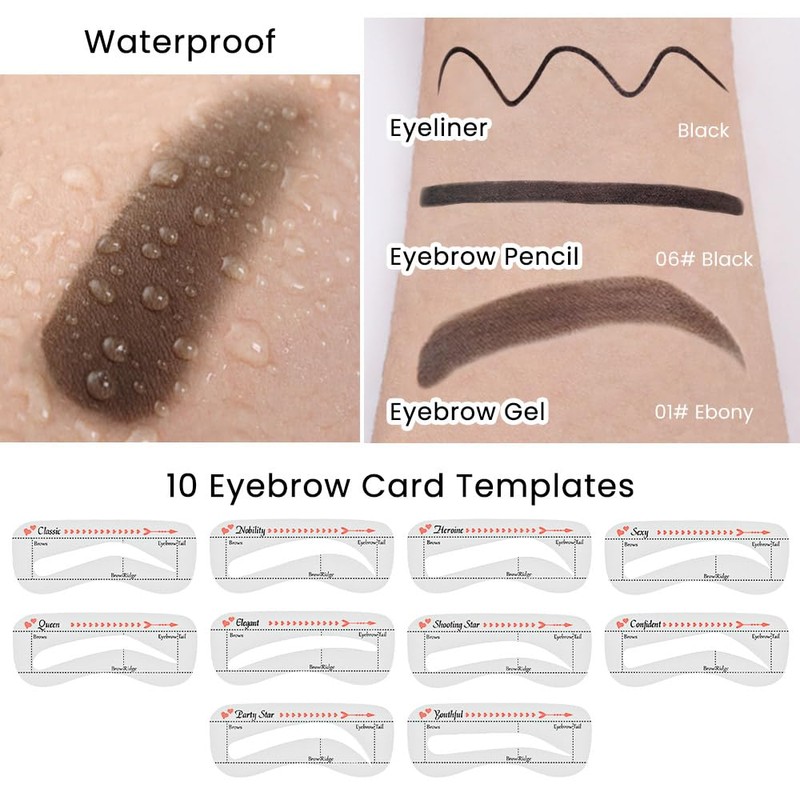 evpct Eyebrow Stamp Pencil Kit for Eyebrows, Makeup Brow Stamp