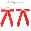 Ayesha Ayesha Red Hair Bows Clips Red Satin Ribbon Bows