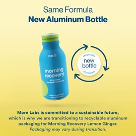 Morning Recovery DHM Electrolyte, Milk Thistle Drink Proprietary Formulation to Hydrate While Drinking, Non GMO, Vegan, Gluten-Free, Lemon Ginger, Pack of 12