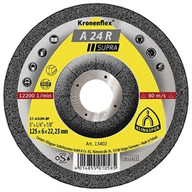 KLINGSPOR 13402A 13402 A 24 R grinding discs 125 x 6 x 22,23 mm cranked Contents: 1 piece