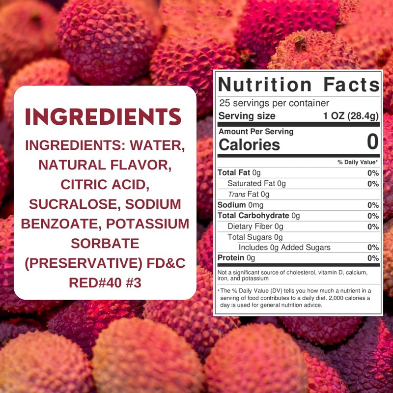 Hip Syrups - Lychee Sugar Free Syrup Designed for Water