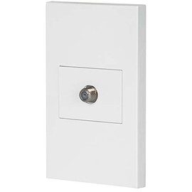 Volteck PA-TV-EB, Placa armada 1 toma de TV 1.5 módulo color blanco línea Española