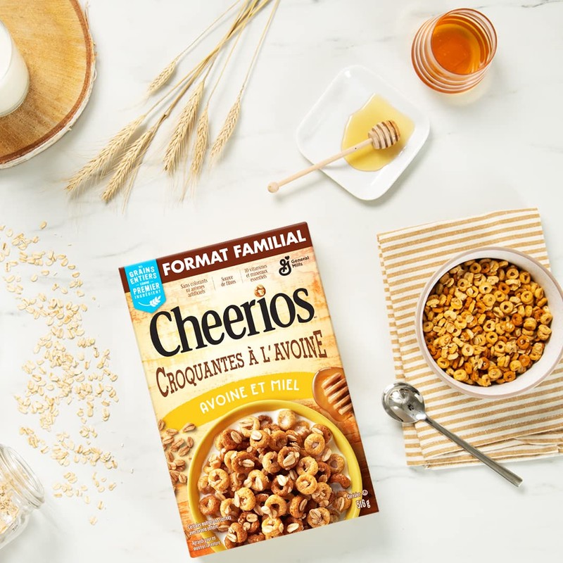 Cheerios Oat Crunch Oats 'N Honey Cereal, 516g/18.2 oz
