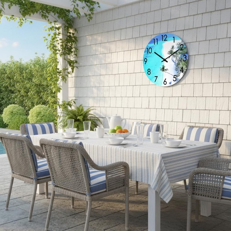 Crosstime 16 Inch Waterproof Large Outdoor Clock – Rustproof Weather