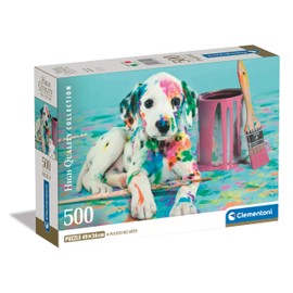 Clementoni 35545 Jigsaw Collection-Funny 500 Pieces-Poster Included, Puzzle for Adults 14-99 Years, Gift for Men/Women, Dalmatian, Dogs, Animal, Made in Italy, Multicolor