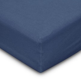 King size Fitted Sheet for Size 160x200 cm in Blue Navy Microfiber Bottom Fitted Sheet Deep Pocket 12 inch (up to 30cm) in Soft Brushed Microfiber Fabric Easy Care Shrinkage and Fade Resistant