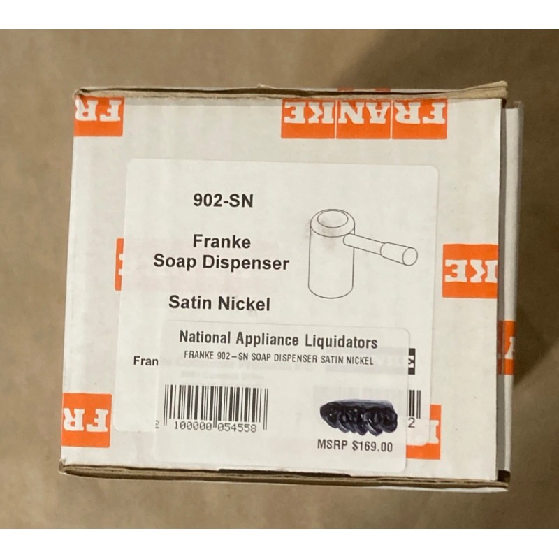 Franke 902-SN Soap Dispenser Refillable Above Counter SATIN NICKEL New