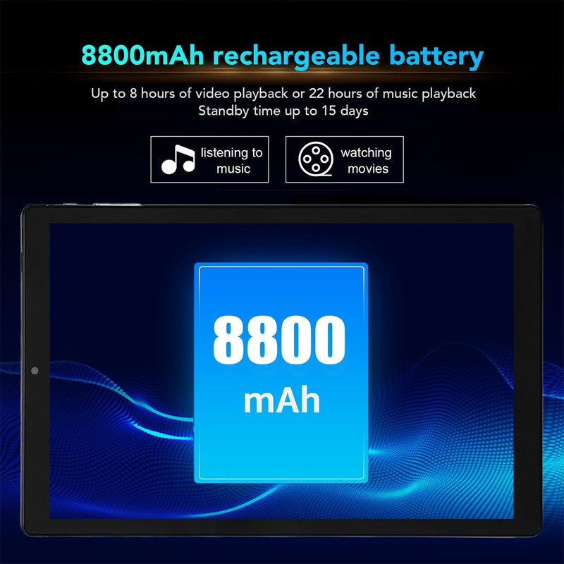 10.1 Inch Tablet for Android 12.0 5G WiFi 6GB 128GB