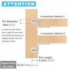 SDTWZW 5mm Shelf Pegs L-Shaped Cabinet Support Pins Bracket Style