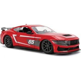 Diecast Model Car Compatible for Jada Bigtime Muscle 2024 Ford Mustang Dark Horse Diecast Model Car, 1:24 Scale, Red 36346