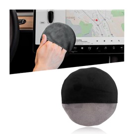 Ohleats Car Screen Cleaner, 4.33"×4.33" Round Microfiber Auto Screen Cleaning Pad, Foldable Touch Screen Cleaner Cloth for Vehicle Dashboard LCD Display, Interior Car Accessories