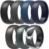 ThunderFit - Anillos de bodas de silicona, paquete de 7