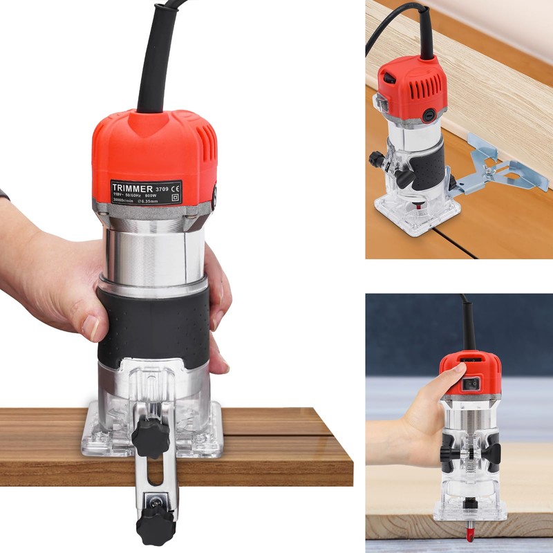 CNCEST Compact Router, 6 Variable Speeds Wood Trimmer,Compact Router for