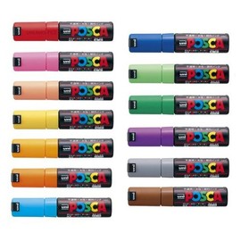 Mitsubishi Uni Posca 8K Marker Individual Color Water-based Marker Pens / 미쯔비시 유니 포스카 8K 마카 낱색 개별 수성 마커펜