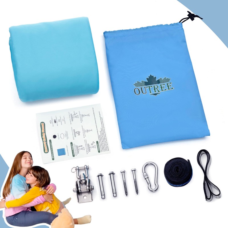 OUTREE Sensory Swing, Double Layer Therapy Swing with 360° Swivel