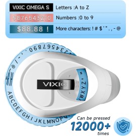 Phomemo 3D Embossing Label Maker with 5 Black Label Tapes 3/8" for Dymo Omega Xpress