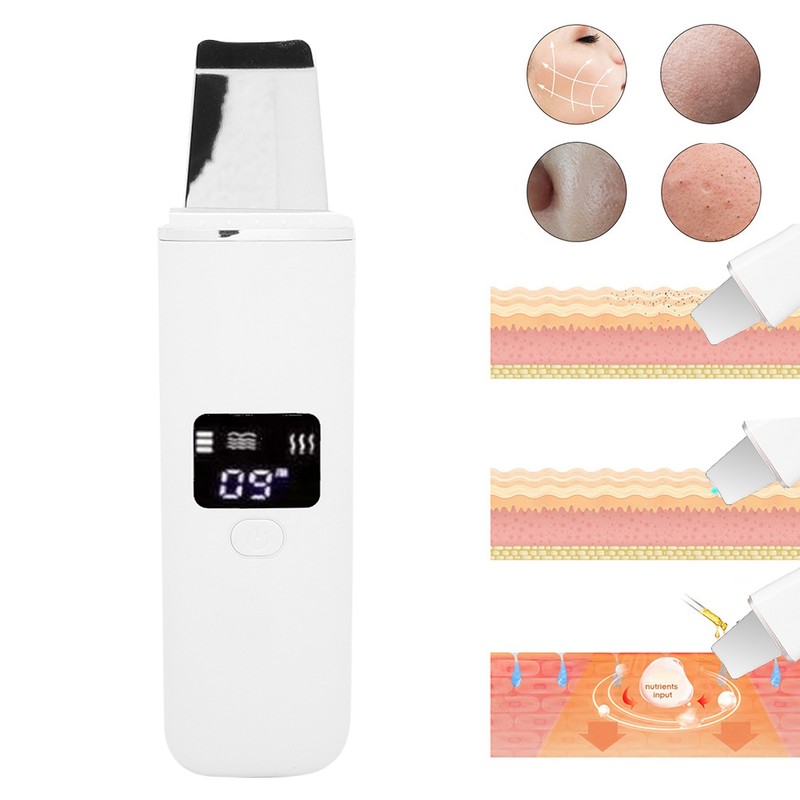 Ultrasonic Face Skin Scrubber Facial Cleanser Exfoliating Remove Blackheads Pimples