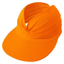Jastore Kids Visor Sun Hat Adjustable Girls Tennis Hat Sports Boys Hat Travel Running Golf Visor Cap UPF 50+ (US, Age, 3 Years, 5 Years, Orange)