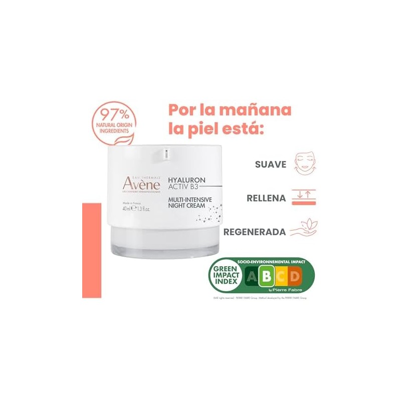 Avene Avène Hyaluron Activ B3, Crema Regeneradora con Niacinamida, 40