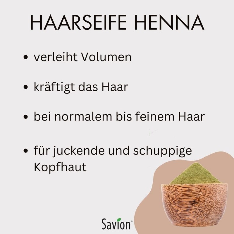 Savion 4+1 Organic Hair Soap Henna, Vegan, Handmade, Palm Oil