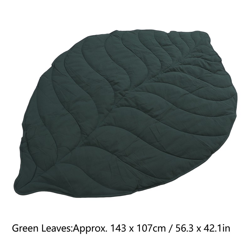 Leaf Shaped Rug Multipurpose Soft Comfortable Special Shaped Baby Crawling