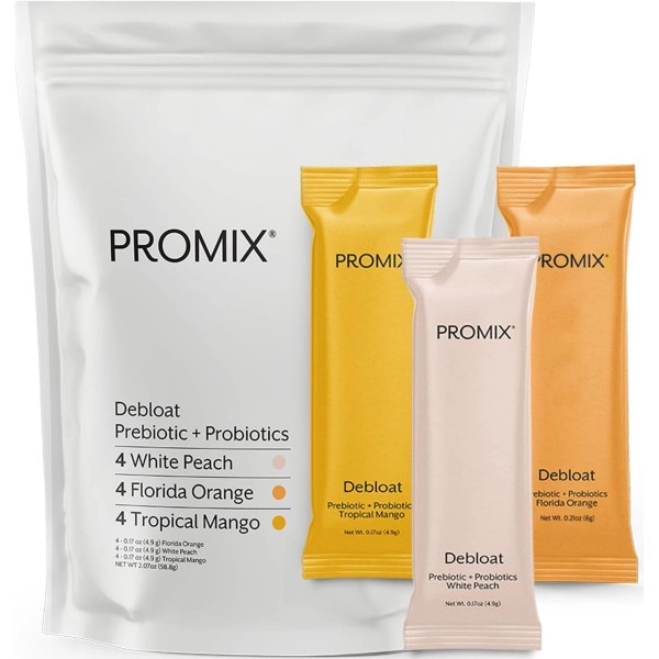 Promix Debloat Prebiotics and Probiotics Immune 12 Servings (Pack of