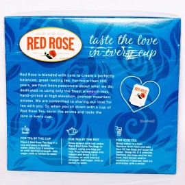 RED ROSE ORIGINAL FULL FLAVORED BLACK TEA Caffeinated 100 Tea Bags In Sealed Box