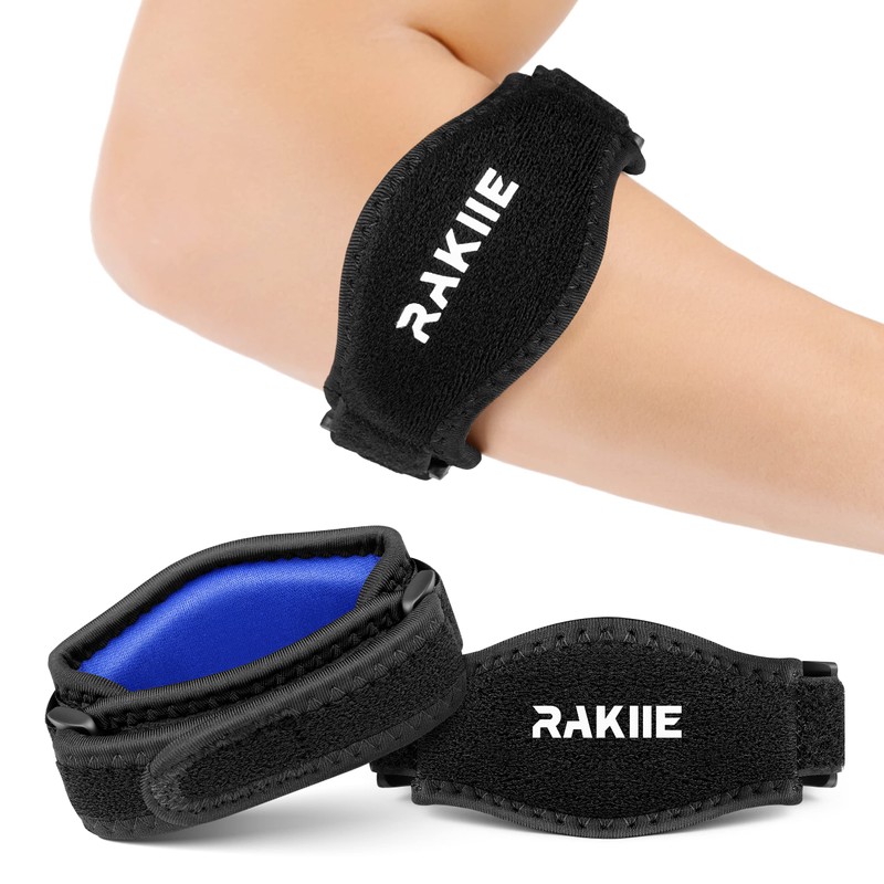 Rakiie Rakiie Tennis Elbow Brace 2 Pack, Comfortable Tendonitis Elbow