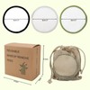 12 Pads Desmaquillantes Reutilizables, Toallitas Desmaquillantes Algodon con Bolsa Lavable