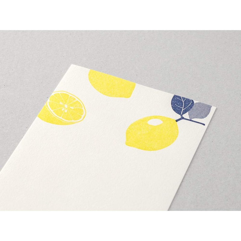 1 Pencil Notebook, Letterpress Lemon Pattern, 89481 (14), 20 Sheets