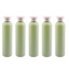 QOONESTL 5Pack Refillable Bottle Green Plastic Empty Squeeze Bottles, 260ml