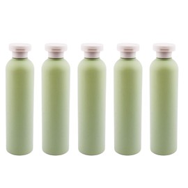 QOONESTL 5Pack Refillable Bottle Green Plastic Empty Squeeze Bottles, 260ml Leak Proof Travel Bottle, Refillable Containers for Lotion, Cream Shampoo Body Wash Conditioner(Size:5Pack)