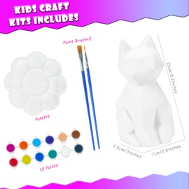 FGZU DIY Katze Lampe Basteln für Mädchen ab 4 5 6 7 8 Jahre, Kunsthandwerk für Mädchen und Jungen, Bastelsets Kinder, Kinder Spielzeug Kreatives Geschenke für Kinder im Alter 6–12 Jahren (Katze Lampe)