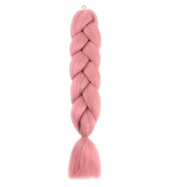 LILYKA SHOW Rouge Pink Braiding Hair 1 Packs 24 Inch Synthetic Braid Hair Extensions Jumbo Ombre Braiding Hair Box Braids Twist Crochet Braids(24"1Pack,A17-rouge pink)