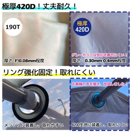 (Thick and Durable 420D 420D) Laundry Cover, Rain Cover, 78.7 inches (200 cm), Outdoor, Laundry Blindfold Cover, Veranda, Rain Protection, Rain Protection, Rain Protection, Clothesline Cover, Compact