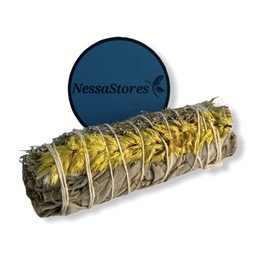 NESSASTORES - White Sage + Yellow Flower Smudge Incense 4" Bundle #JC-197 (104 pcs)