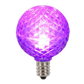 Vickerman G40 LED Purple Bulb E12 Nickel Base .45W, Package of 25