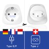 TANXIS 3 St1ck Deutschland auf Schweiz Reiseadapter, Reisestecker Steckdosenadapter, Schuko
