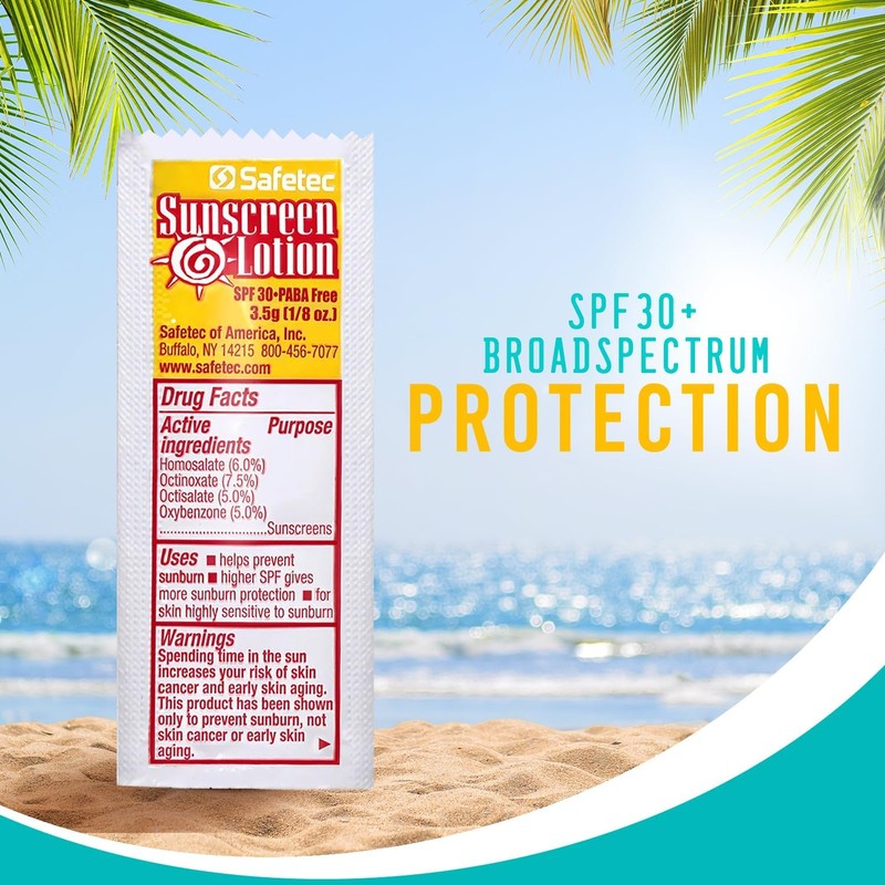 Safetec Sunscreen Lotion 53700 3.5 Gram Packets SPF 30 -