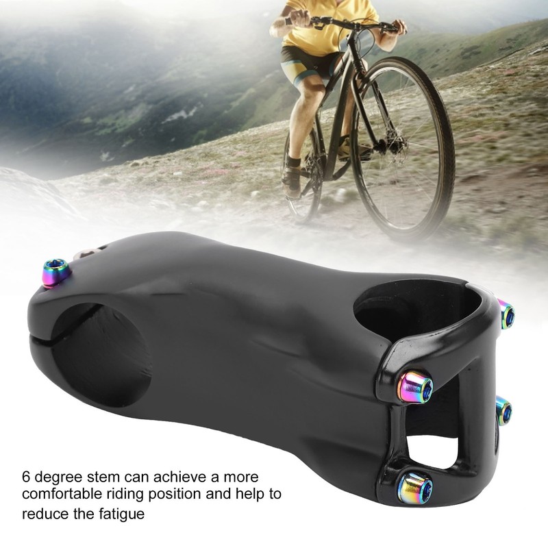 Bicycle Stem Short Handlebar Stem Bar Carbon Fiber 28.6‑31.8MM 6