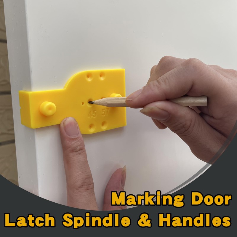 Premium Door Jig Marking Template for 45mm/57mm Latch, Spindle &