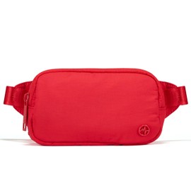 Pander Mini Belt Bag 0.7L, Waterproof Mini Everywhere Fanny Pack Purse for Women and Men. (Solid, Red)